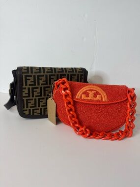 Live show listing, bundle of fendi and orange bags